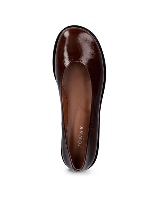 JONAK PARIS Brown Ballerines Daurelia En Cuir