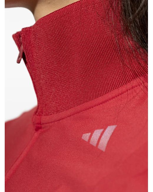 Adidas Red X Entire Studios Logo-Detail Zipped Jacket