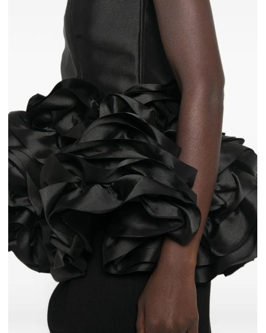 Marques'Almeida Black Bustier Crop