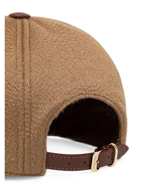 Max Mara Brown Logo-Patch Baseball Cap
