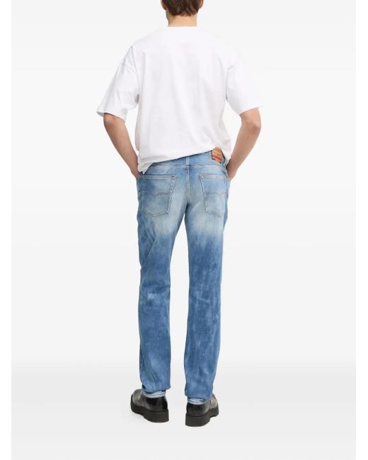DIESEL Blue Light-wash Cotton Jeans for men