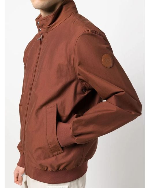 Woolrich Brown Long-Sleeve Cotton Bomber Jacket for men