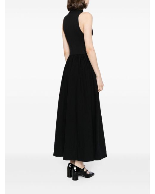 Reformation Black Sai Organic-cotton Maxi Dress