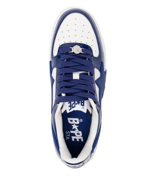 A Bathing Ape Blue Bape Sta Sneakers for men
