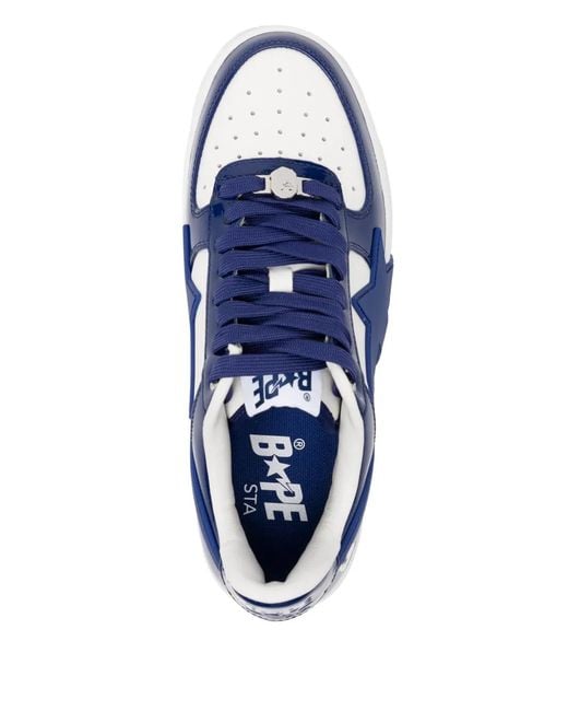 A Bathing Ape Blue Bape Sta Sneakers for men