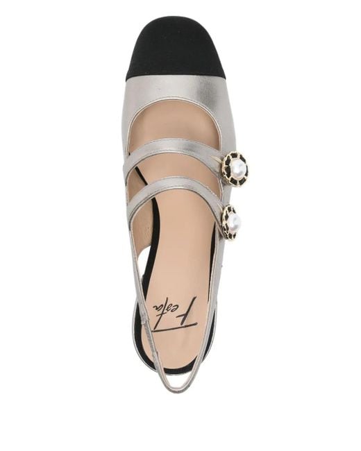 Roberto Festa White 40Mm Tiglio Slingback Pumps
