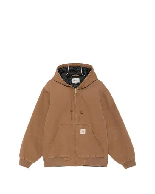 Carhartt Brown Og Active Hooded Jacket for men