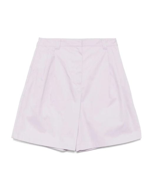 Maison Kitsuné Pink Casual Pleated Bermuda Shorts