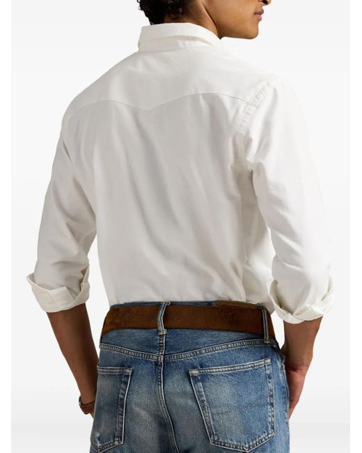 メンズ Polo Ralph Lauren ロングスリーブ シャツ White