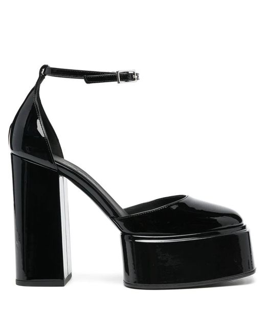 3Juin Black 115Mm Platform Leather Pumps