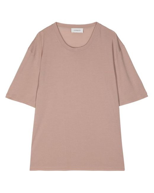 Laneus Natural Short-sleeve Cotton T-shirt for men
