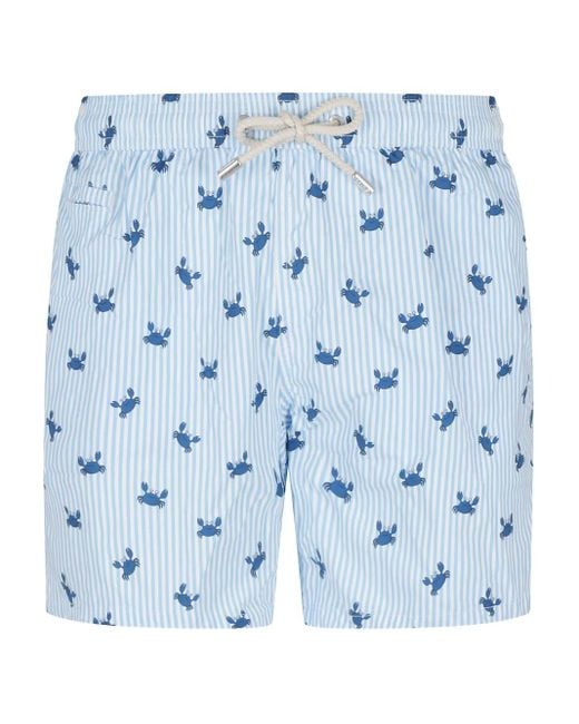 メンズ Mc2 Saint Barth Comfort Light トランクス水着 Blue