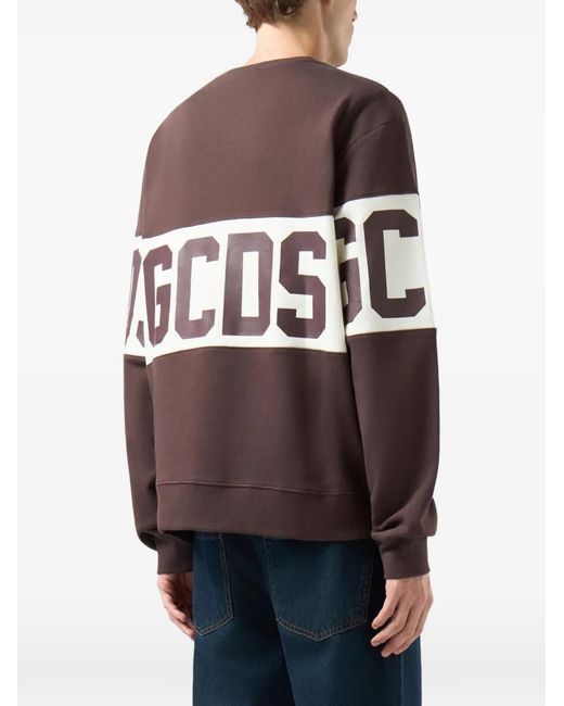 Gcds Brown Logo-Print Sweatshirt for men