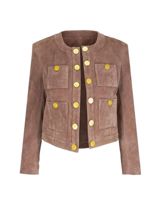 L'Agence Brown Jayde Suede Jacket