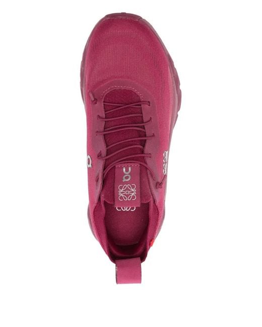 Loewe Purple X On Running Logo Detail Trainers