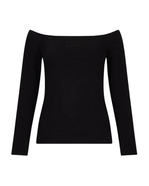 Liu Jo Black Boat-Neck Top