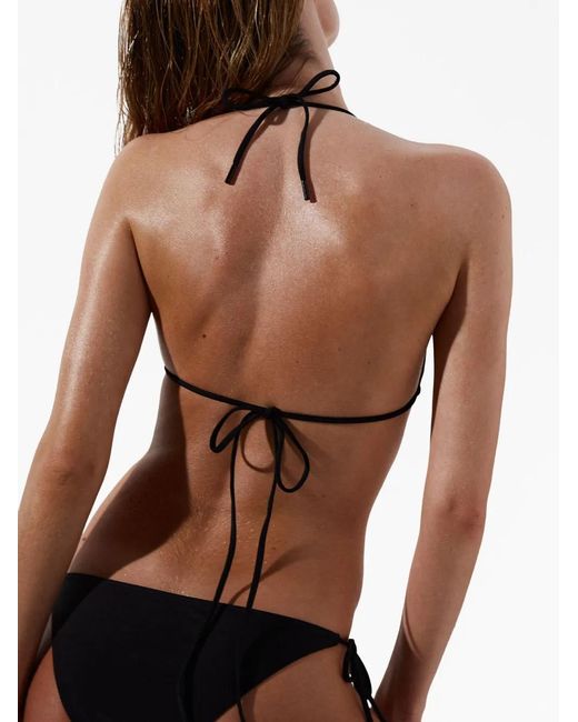 Karl Lagerfeld Black Rue St-Guillaume Triangle Bikini Top