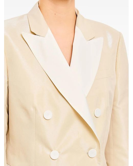 Alberto Biani Natural Double-Breasted Blazer