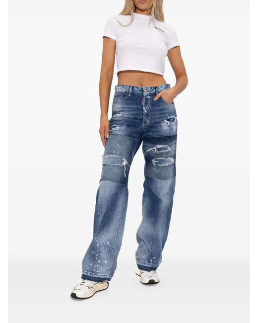 Baskets À Détails De Feuilles DSquared² pour homme en coloris White