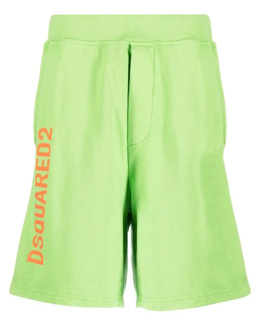 Bermudas Con Logo Estampado DSquared² de hombre de color Green