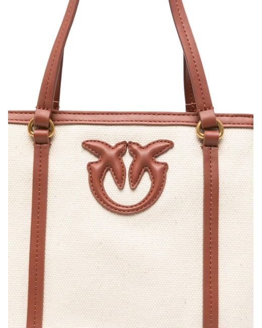 Pinko Large Love One Tote Bag in White | Lyst