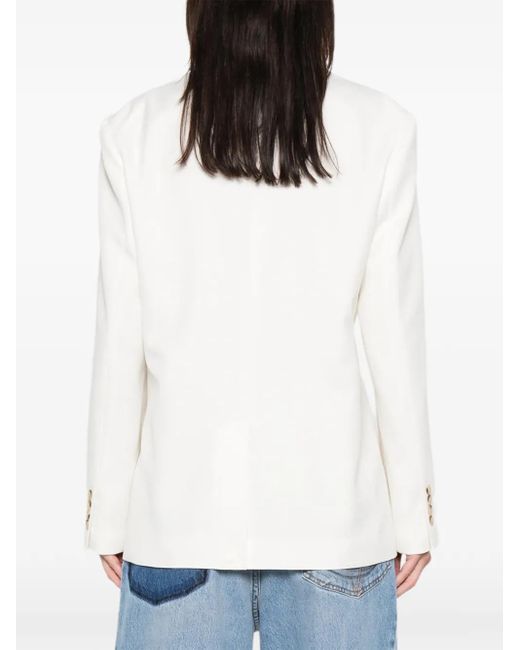 Lacoste White Pocket Button Blazer