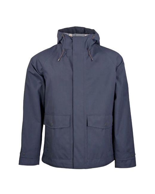 Save The Duck Blue Hooded Cotton Parka for men