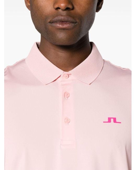 J.Lindeberg Pink Duff Polo Shirt for men