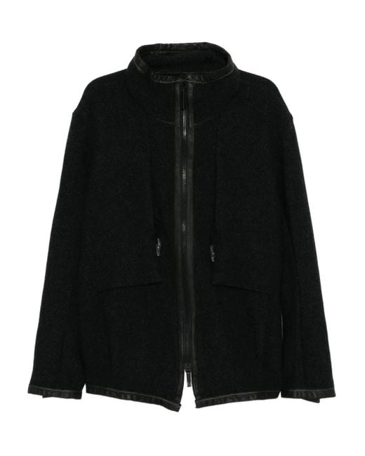 69 by Isaac Sellam Black Zip-Up Jacket for men