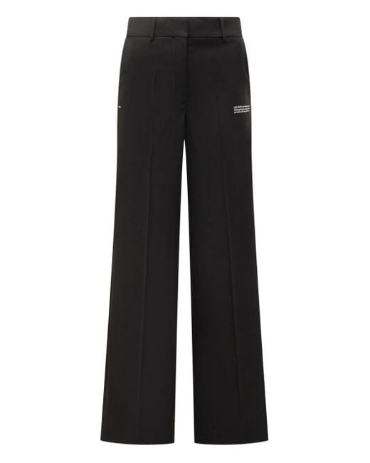 Off-White c/o Virgil Abloh Black Hose mit Bundfalten