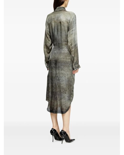 DIESEL Gray D-Iletta Midi Dress