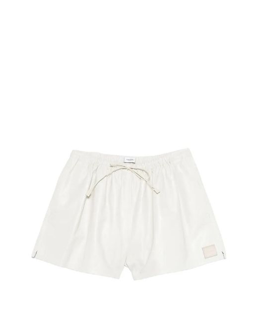 Haikure White Drawstring Shorts