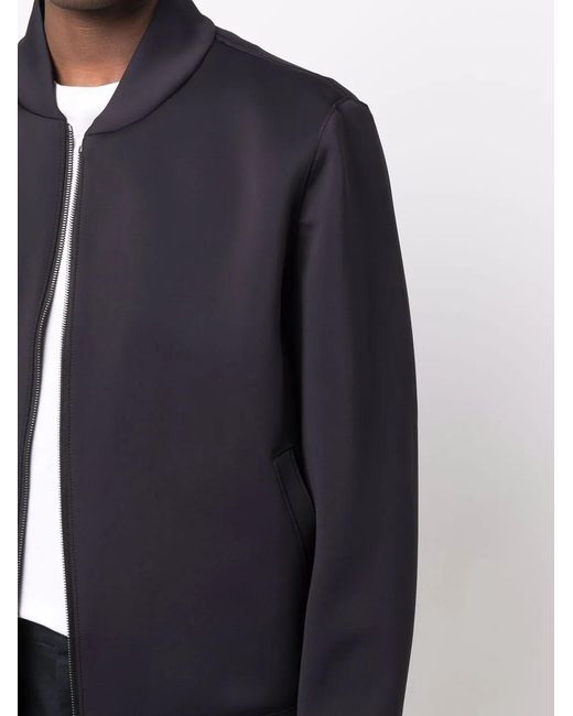 Harris Wharf London Blue Two-Pocket Zip-Up Bomber Jacket for men
