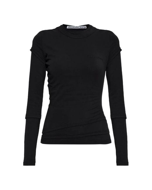 Alexander Wang Black Layered Long-Sleeve T-Shirt