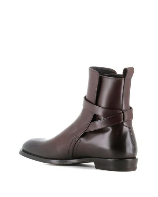 Alberto Fasciani Brown Jason 34013 Buckle Strap Boots for men