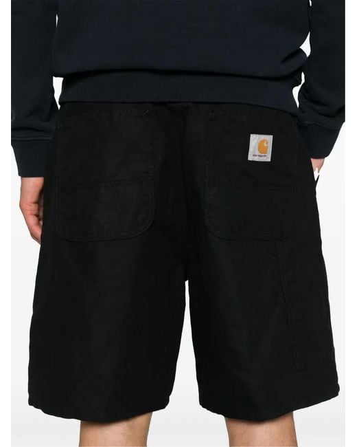 Carhartt Walter Single Knee Katoenen Shorts in het Black voor heren