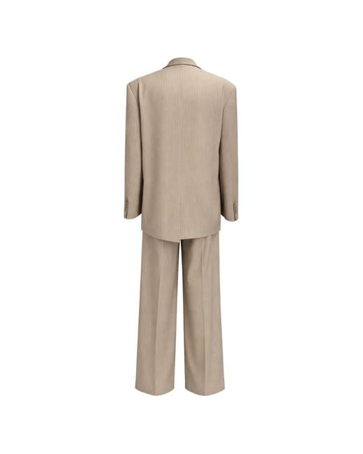 ROOM76 Natural Pinstripe-Pattern Pattern Suit