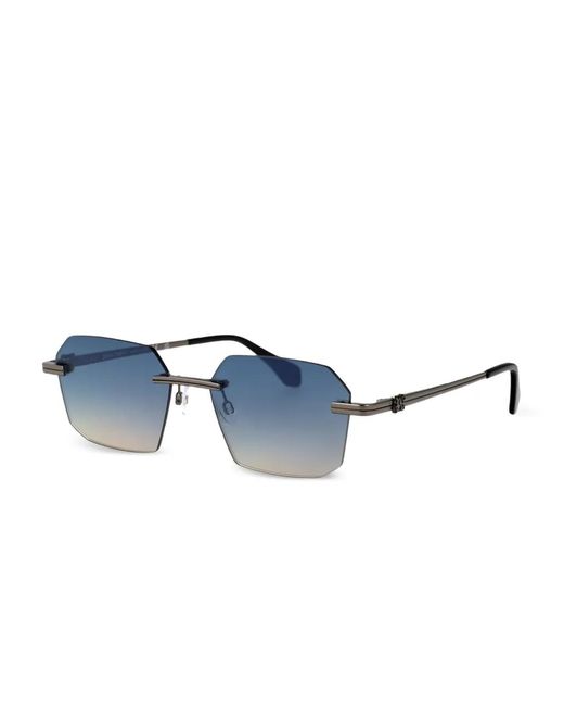 Palm Angels Blue Quartz Hexagonal Gradient Sunglasses for men
