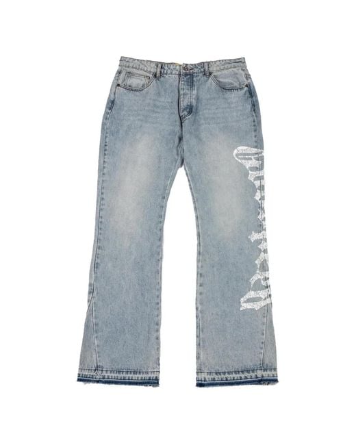 Godspeed Blue Og-Logo Flared Jeans for men