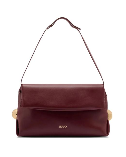 Liu Jo Purple Better Folded Stud Shoulder Bag