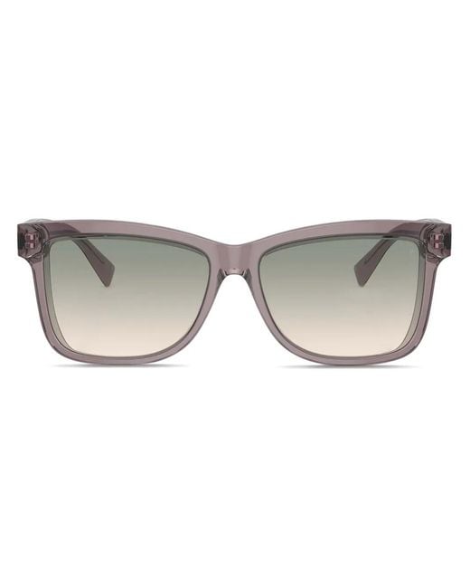 Brunello Cucinelli Gray Rectangle Frame Sunglasses