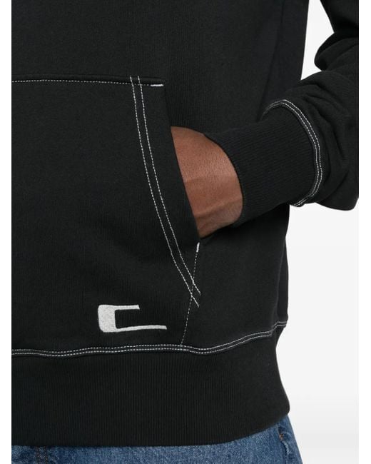 Carrera Black Contrast-Stitching Hoodie for men