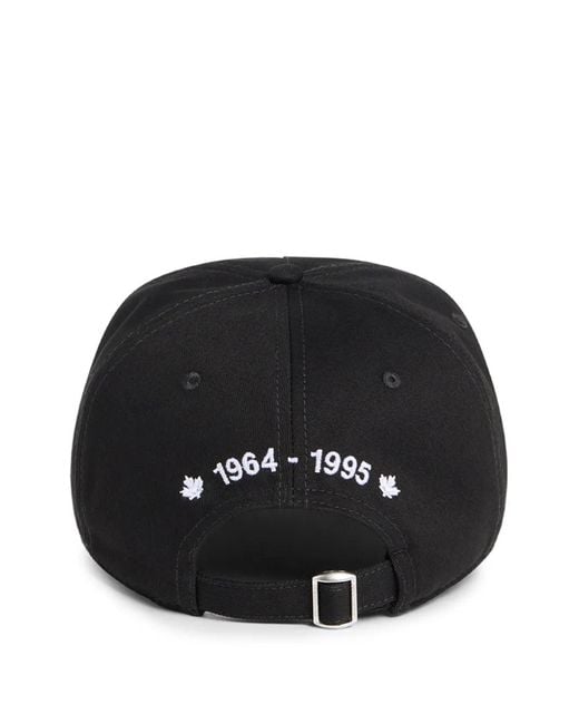 DSquared² Black Logo Baseball Cap for men