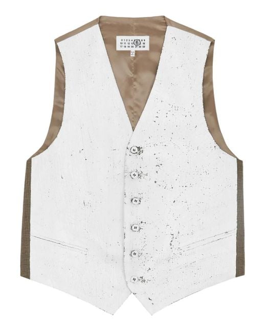 メンズ MM6 by Maison Martin Margiela ボタン ベスト White
