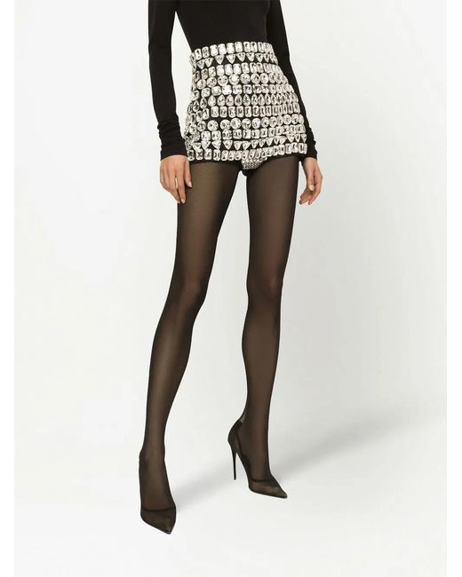 Dolce & Gabbana Black Kim Dolce&Gabbana High-Waisted Embellished Briefs