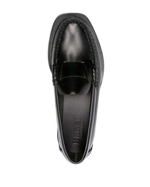 Hereu Black Sineu Leather Loafers