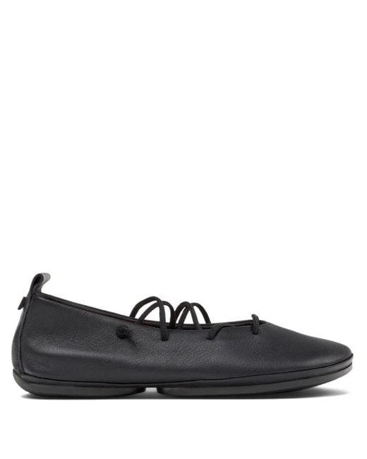 Camper レザーフラットシューズ Black