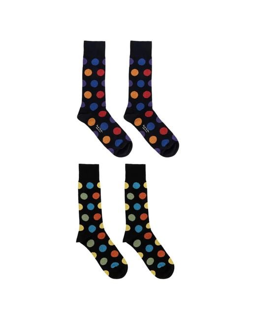 Paul Smith White Polka-Dot Socks Set (Set Of Two) for men