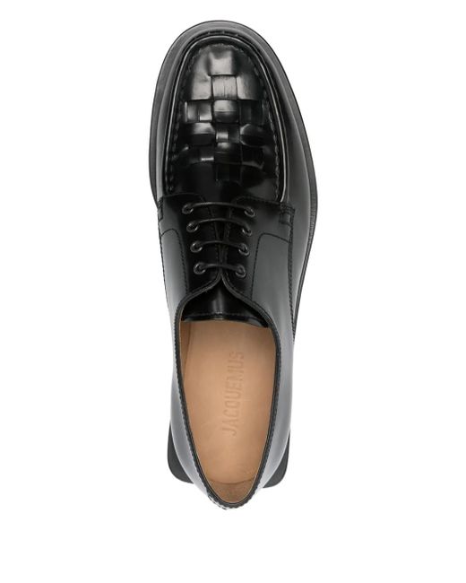 Jacquemus Black The Woven Derby Shoes for men