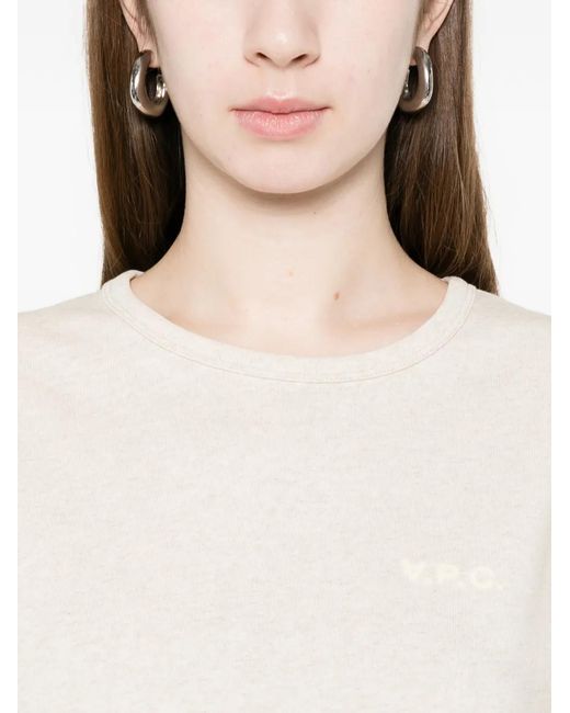 A.P.C. White Crew-Neck T-Shirt